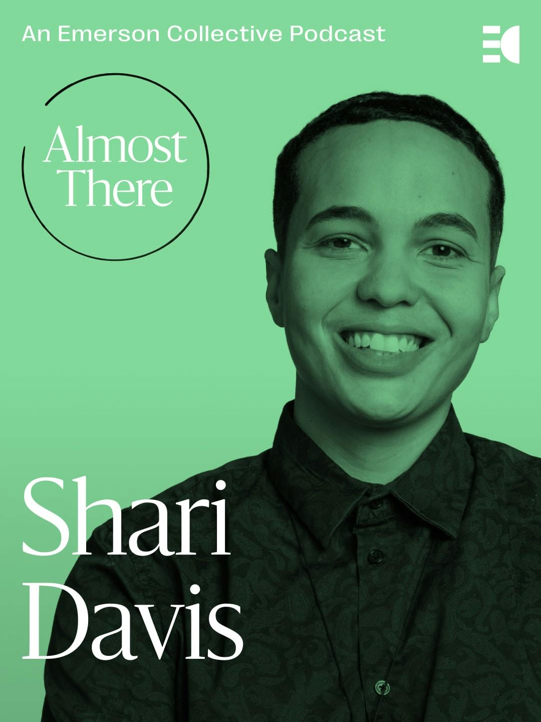 Shari Davis portrait with text: Almost There