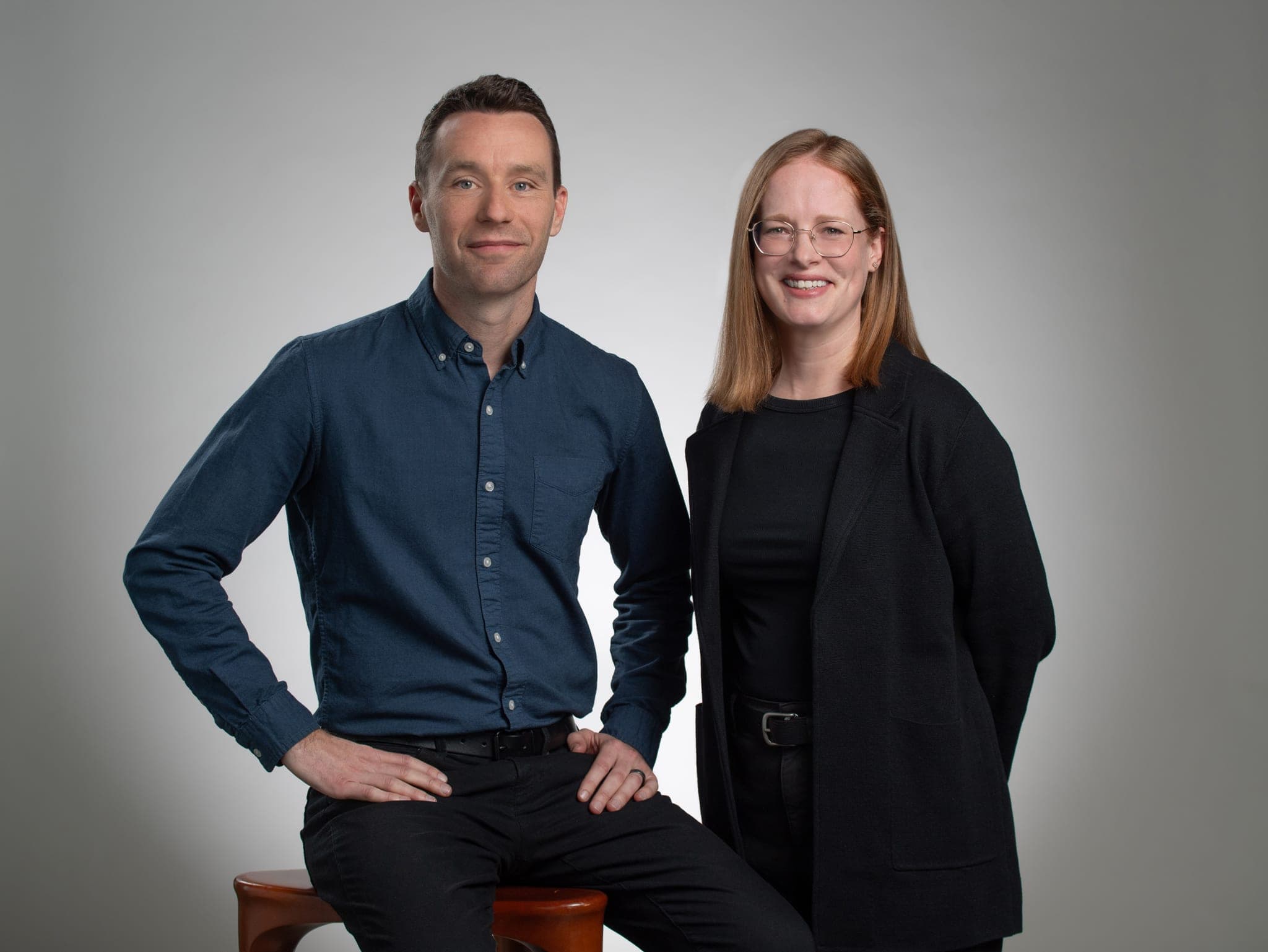 Headshot of Nina Chase & Chris Merritt