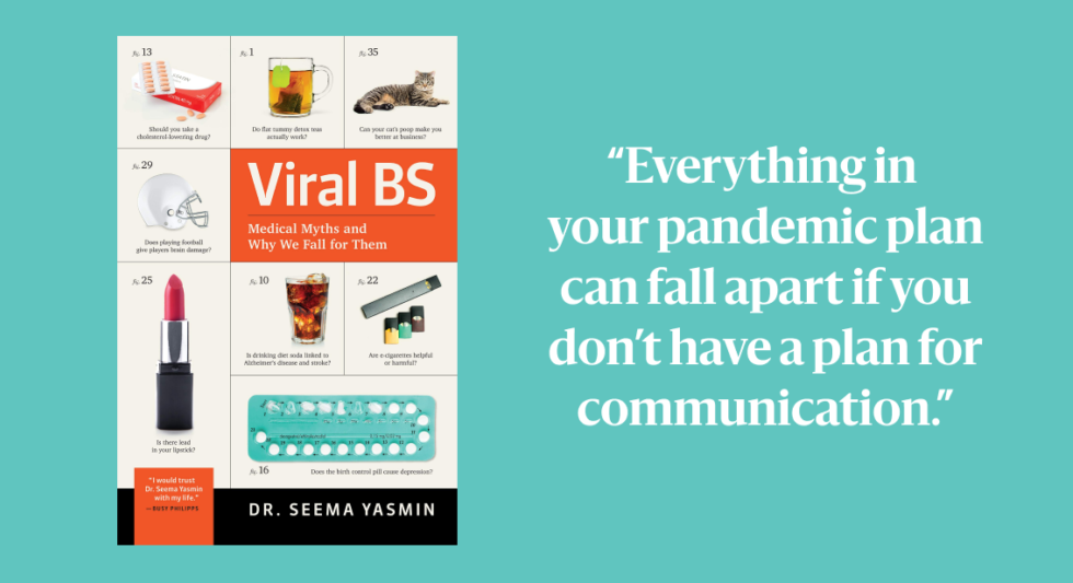 Viral BS book cover and quote