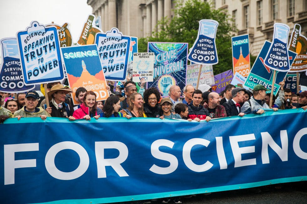 Ayana Elizabeth Johnson co-leading the March for Science
